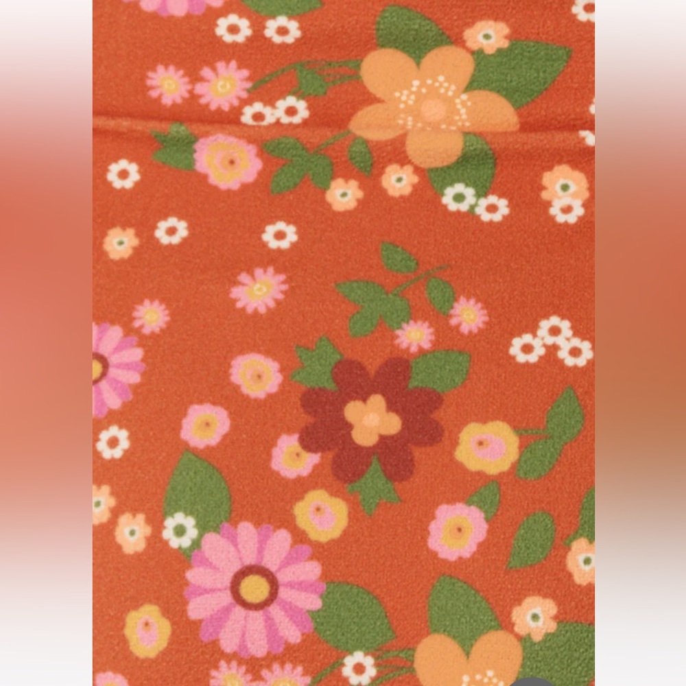 NWT Spell Pomelia Ring Scoop/Ring Pant Bikini in Retro Size XXS Orange Floral - Picture 4 of 16